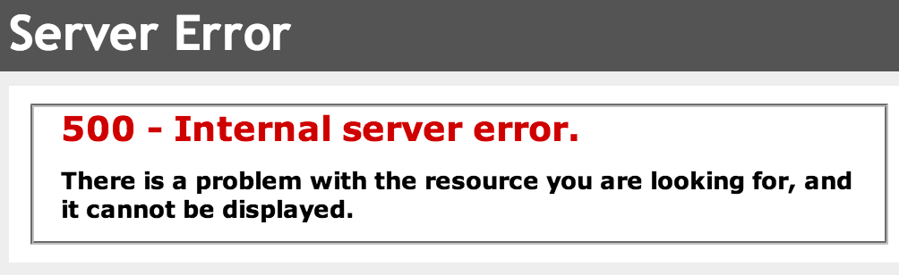 internal Server Error 500 01