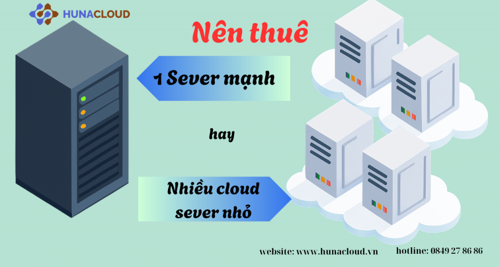 Nên thuê 1 server mạnh hay dùng nhiều cloud server nhỏ? Góc nhìn chiến lược từ HunaCloud